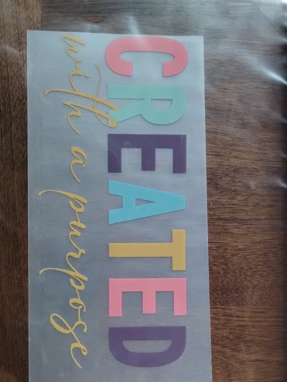 CREATED DTF Iron-on. Colorful pastel Image.